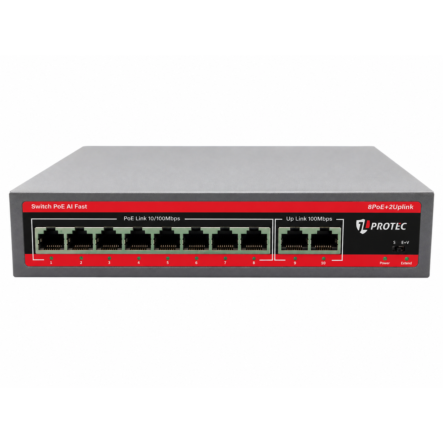 Switch 8 PoE + 2 SPF - JL-0820F